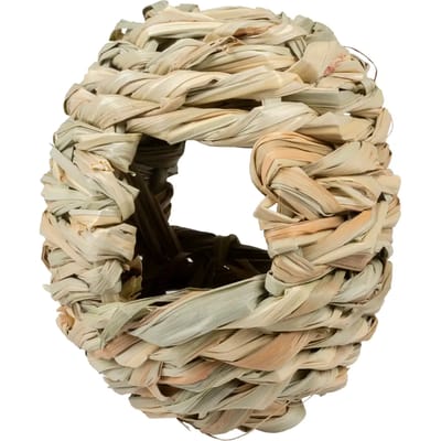 Knaagdieren houten lodge in schors 15x11x12cm