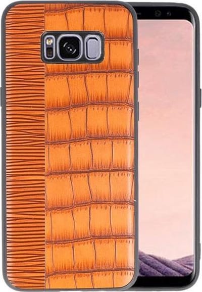 Croco Bruin hard case hoesje voor Samsung Galaxy S8 Plus