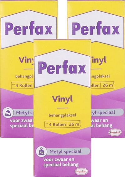 Perfax metyl special behanglijm - 3x - voor zwaar en speciaal behang - 180 gram - Behangplaksel - Papier mache