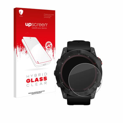 upscreen - Screenprotector voor Garmin Fenix 7X (51 mm) - Folie Beschermfolie Beschermglas transparant
