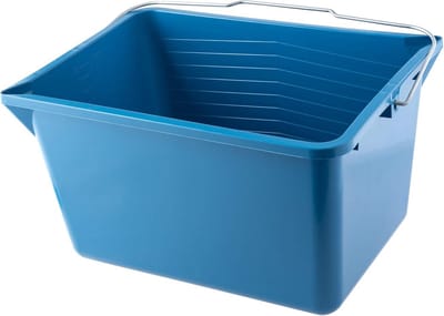 Stevige Vierkante Verfemmer 12L met Gietrand en Metalen Handvat voor Schilderen en Klussen