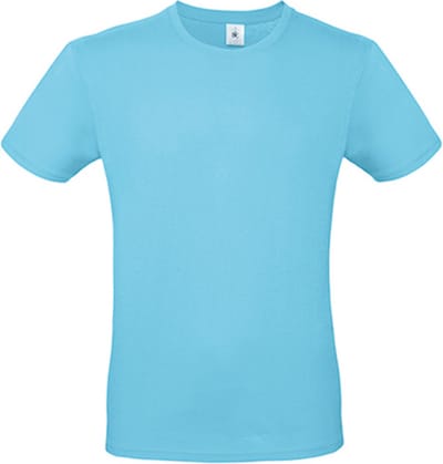 2-Pack herenshirt '150' met ronde hals B&C Collectie Turquoise maat XS