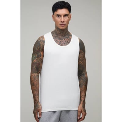 Tall Essential Regular Waffle Hemd | White | Size Small