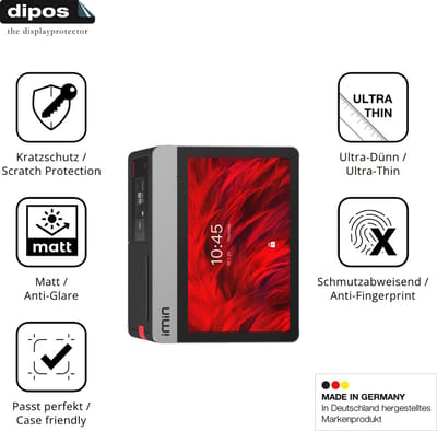 dipos – 2x Matte Beschermfolie geschikt voor IMIN Falcon 1 10.1 Zoll | Krasbestendige & antireflecterende Screenprotector Ultra-Thin
