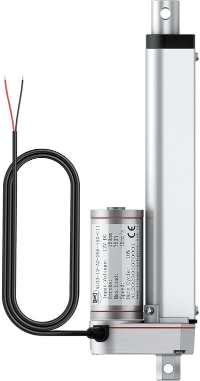 Verstelbare lineaire actuator 750N - Elektrische motor DC 12V - 150mm