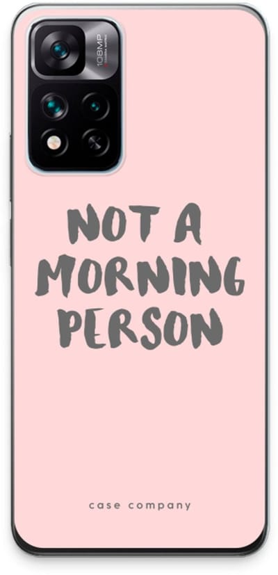 Case Company® - Hoesje geschikt voor Xiaomi 11i hoesje - Morning person - Soft Cover Telefoonhoesje - Bescherming aan alle Kanten en Schermrand