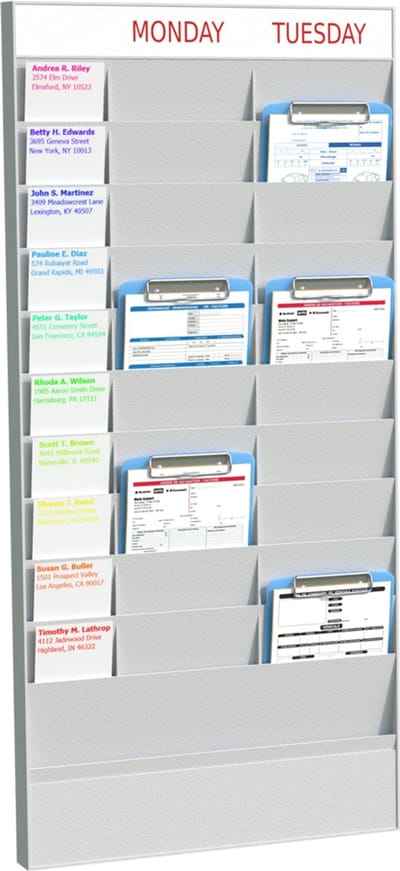 PAPERFLOW Wand-kantoorplanner, 10 vakken, A5, uitbreidingselement