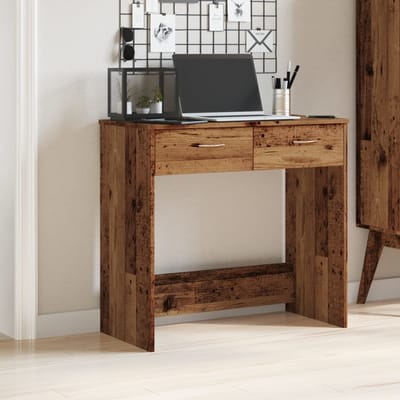 vidaXL - Bureau - 80x40x75 - cm - bewerkt - hout - oud - houtkleurig