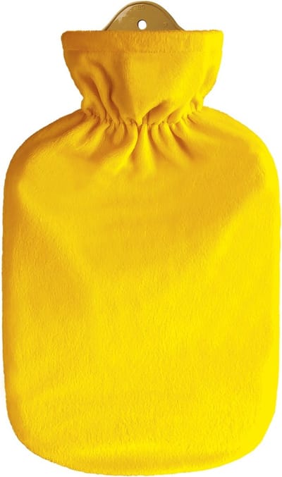 Geel Effen Warmwaterkruik Velours - Sänger