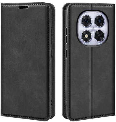 MobyDefend Hoesje - Geschikt voor Xiaomi Redmi Note 14 Pro 5G - Luxe Wallet Bookcase (Magnetische Sluiting) - Zwart