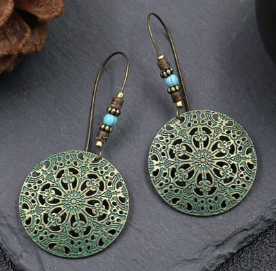 Jomide Oorhangers Bohemian Vintage - Groen