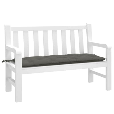 vidaXL - Tuinbankkussen - 120x50x7 - cm - stof - gemêleerd - donkergrijs