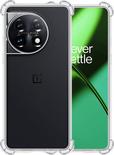 Hoesje - Geschikt voor OnePlus 11 - Sterk & Shockproof - Siliconen Case - Back Cover - Telefoon Hoes Shock Proof - Telefoonhoesjes - Transparant