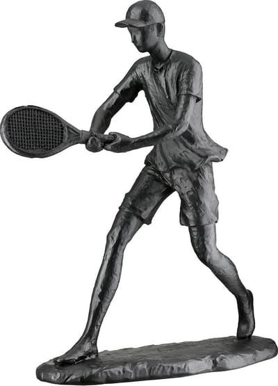 Gilde Handwerk - Beeld - Sculptuur - Tennis - Man - Polyresin - 6x14x20cm