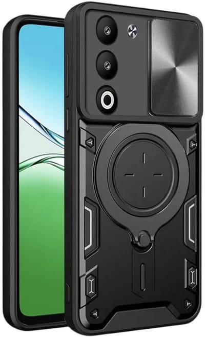 Hoesje geschikt voor Oppo A5/A5m - Techsuit CamGuard Pro Back Cover - Zwart