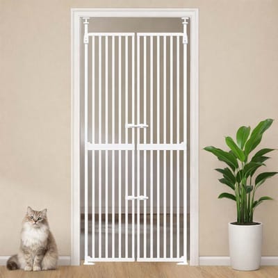 Baninni Veiligheidshek Tina Wit 77-97 cm – Extra Hoog 190-230 cm & Verstelbaar