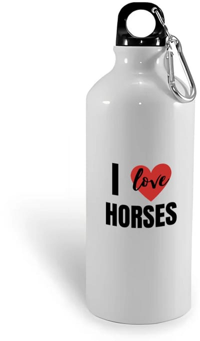 Hacebo® - I love horses waterfles - Paarden - paarden liefhebbers - verjaardagscadeau - kado - gift - water fles - 400ML