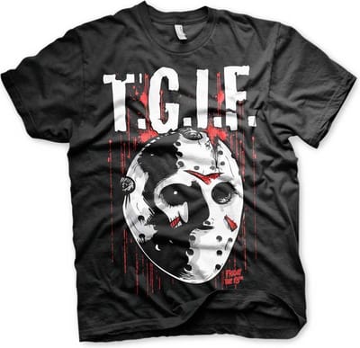 Friday The 13th Heren Tshirt -L- T.G.I.F. Zwart