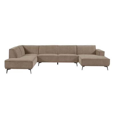 Tower Living U-bank Leeds Chaise R - 2 5 - Ottoman L - City 453 Moss Grey