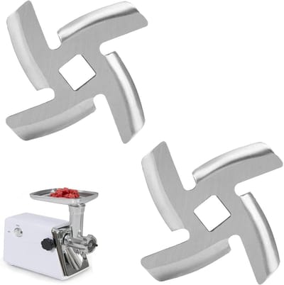 Vleesmaalmes, 2 Stuks Vleesmaalmes Snijders, Roestvrijstalen Vleesmaalmes Accessoires voor Mixers en Hakmachines, 5# - Perfect voor Vleesverwerking en Bereiding