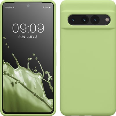 kwmobile telefoonhoesje geschikt voor Google Pixel 7 Pro - Hoesje met siliconen coating - Smartphone case in groene tomaat