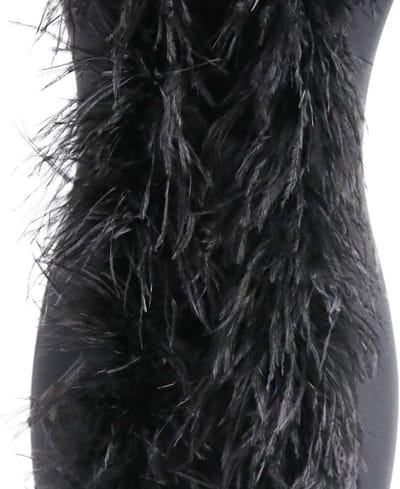 Fluffy Pluizige Boa van 2 meter, Perfect voor Charleston 1920s, Flapper Feest en Carnaval, Zwart Accessoire