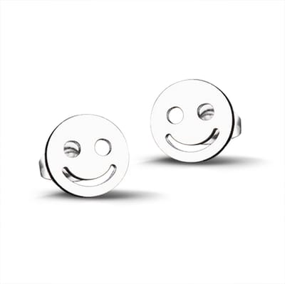 Montebello Oorbellen Smiley - 316L Staal PVD - ∅9mm