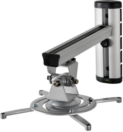 Dailygoods - Universele wandhouder - Beamerhouder - Verstelbaar - Wit - Projectorhouder - Perfect beeld - Geschikt voor beamers - Model FA03PRS