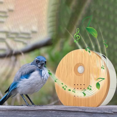 LotaHome - Vogelgeluiden Huisje met Sensor - Vogelhuis met Geluid - Met Bewegingssensor - Natuurlijke Rustgevende Geluiden - Vogelgeluiden - Ontspannende Geluiden - Vogelhuisje voor Toilet, Woonkamer, Badkamer en Slaapkamer - Hout - Met Batterijen