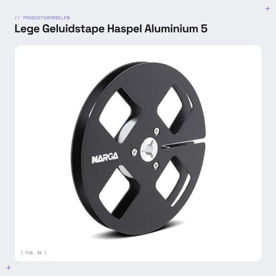 Dailygoods- Geluidstape 5 Inch - Lege Haspel - Aluminiumlegering - Compatibel met Studer - Voor Reel to Reel Recorder - 4 Gaten - Tapehaspel