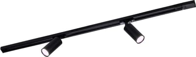 Ledvion - Smart LED Railverlichting 1M + 2 Railspots (4.9W - RGB - Zwart - Dimbaar) - 1-Fase