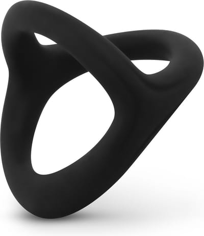 EasyToys - Flexibele Siliconen Cock en Balzakring - Zacht Siliconen - Cockring - Seksspeeltjes - Penisring - Cockringen - Cockring Vibrerend - Sex Toys voor Mannen - Zwart