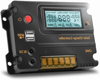 Zonnelaadregelaar - Batterij Regulator - Accu Beschermen - LCD Intelligente Controle - 13.5cm x 10cm - Oranje