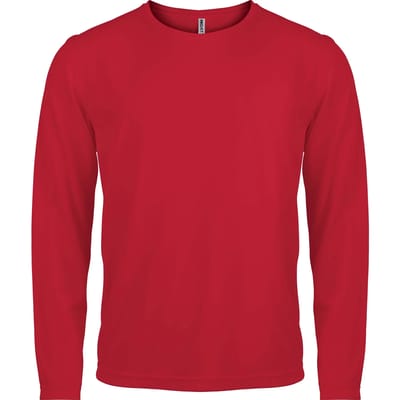 PROACT® Herensportshirt Lange Mouwen PA443 - Red - XS