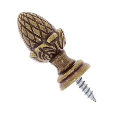 Decoratief onderdeel eikel gegoten messing