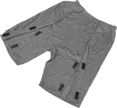 Ademende Ziekenhuisbroek - Zorgbroek Mannen - Gemakkelijk Aantrekken - Wasbaar - 57x52cm - Grijs