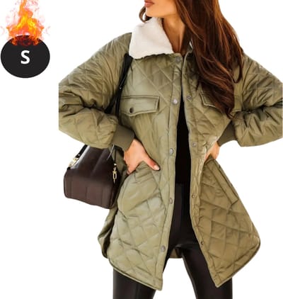 Livano Winterjas - Parka Dames Winterjas - Winter - Volwassen - Stijlvol - Lange Jas Dames - Mantel Vrouwen - Groen - Maat S