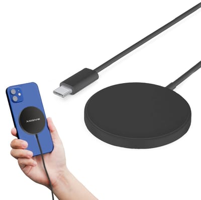 Draadloze Oplader - Geschikt voor Qi2, MagSafe & iPhone 16, 15, 14, 13, 12, AirPods - 15W - Snellader - Magnetische Opladers - Zwart