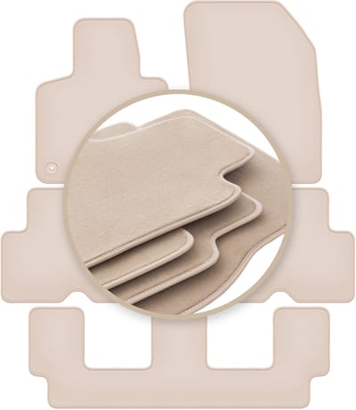 Premium beige vloermatten voor: Citroen C4 Grand Spacetourer 7-zits 2013-2021