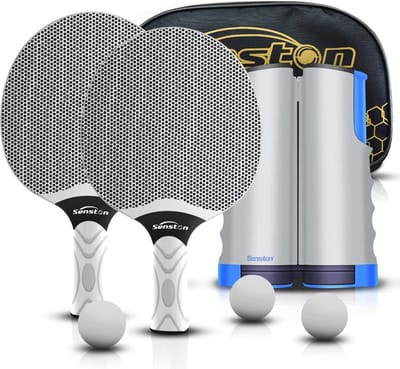 Tafeltennisbatjesset, professioneel tafeltennisbatje met 3 ballen, pingpong peddelset van rubber