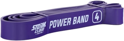 StormCloud Power Band - Weerstandsband - Niveau 4 (18-26 kg) - Duurzaam latex - Paars