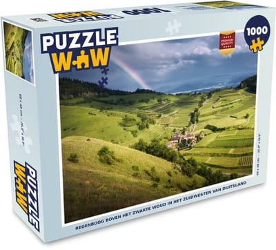 Puzzel Regenboog boven het Zwarte Woud in het zuidwesten van Duitsland - Legpuzzel - Puzzel 1000 stukjes volwassenen