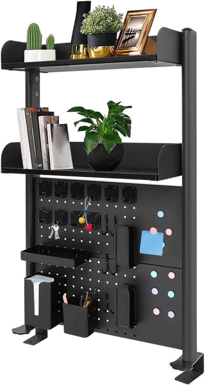 Bureau Organizer - Opbergrek - Werkplek Inrichten - Hoogte Verstelbaar - 60 x 95 cm - Zwart