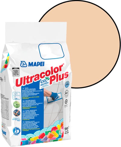 MAPEI Ultracolor Plus Voegmortel - Waterafstotend & Schimmelwerend - Kleur 132 Beige - 5 kg