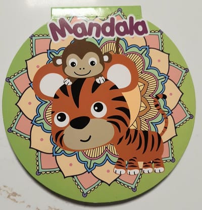 Little green animal mandala colouring book - dieren mandala kleurboek - groen - rond - 15cm - dier - kinderen mandalakleurboek