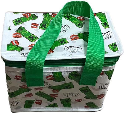 Koeltas - Minecraft - groen - 4 liter - 17 x 20 x 13 cm - koelboxen - picknick/strand - lunchtas