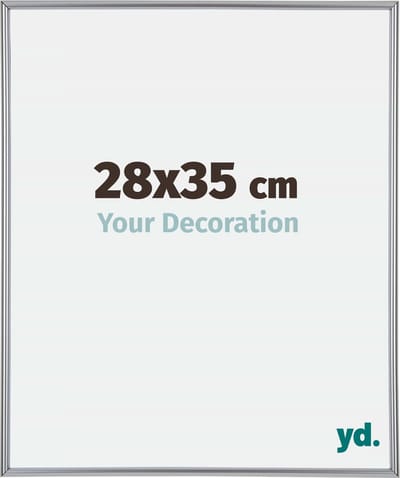 Your Decoration - Fotolijst 28x35 cm - Kunststof - Zilver Hoogglans - Annecy