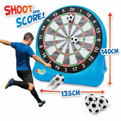 Voetbal Opblaasbaar Dartbord - spelpakketten - Buitenspeelgoed - Voetbal Spel - Inclusief 3 ballen en reparatie kit - Ideaal voor Feestjes en Evenementen - Joya Creative