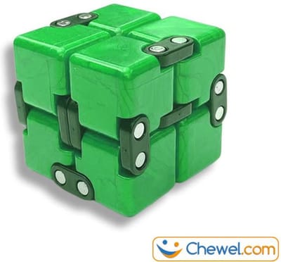 Fidget Kubus: Stressvermindering - Meer Focus - Meer Concentratie | Anti-Stress | Groen | Chewel ®