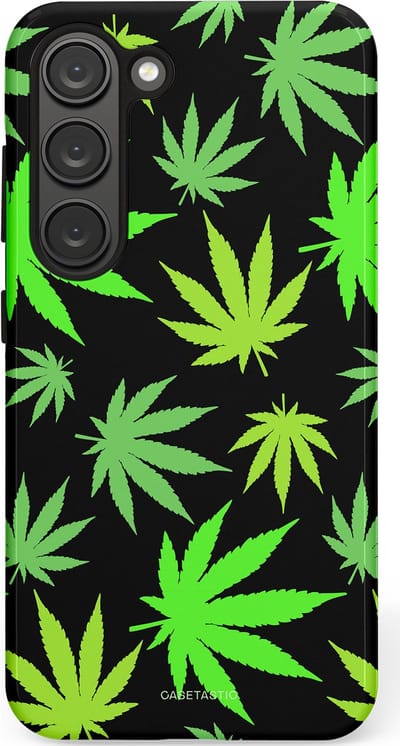 Casetastic Hoesje Geschikt voor Samsung S23 - Stijlvolle Beschermende Duo-layer Case - Cannabis